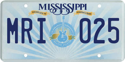 MS license plate MRI025