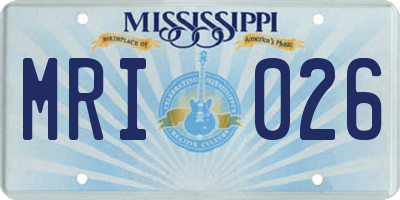 MS license plate MRI026