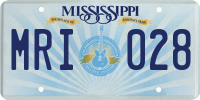 MS license plate MRI028