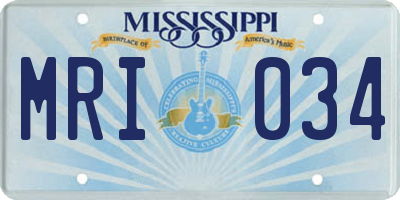 MS license plate MRI034