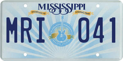 MS license plate MRI041