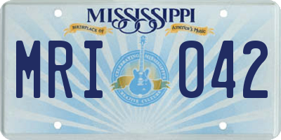 MS license plate MRI042