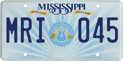 MS license plate MRI045