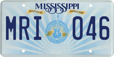 MS license plate MRI046