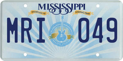 MS license plate MRI049
