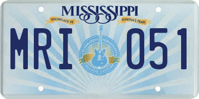 MS license plate MRI051