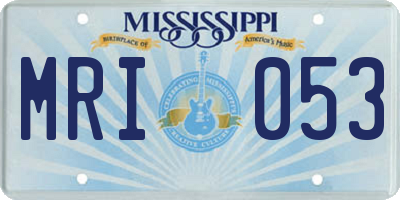 MS license plate MRI053