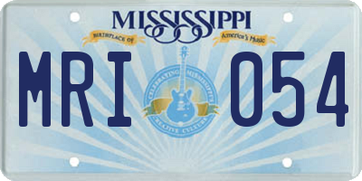 MS license plate MRI054