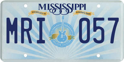 MS license plate MRI057