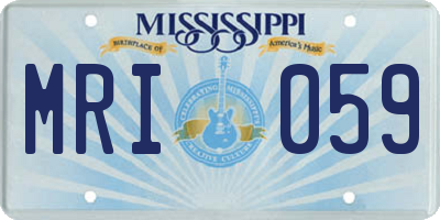 MS license plate MRI059