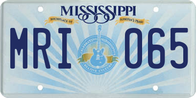 MS license plate MRI065