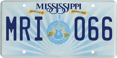 MS license plate MRI066
