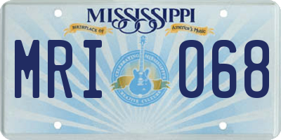 MS license plate MRI068