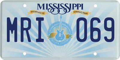 MS license plate MRI069