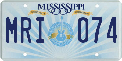 MS license plate MRI074