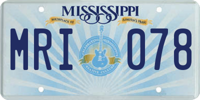 MS license plate MRI078