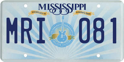 MS license plate MRI081