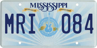 MS license plate MRI084