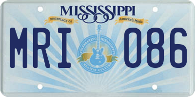 MS license plate MRI086