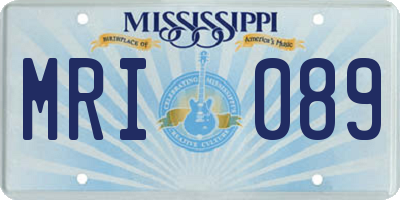 MS license plate MRI089