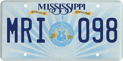 MS license plate MRI098