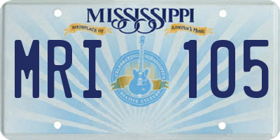 MS license plate MRI105