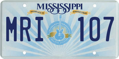 MS license plate MRI107