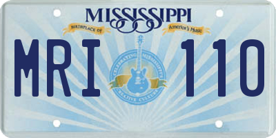 MS license plate MRI110