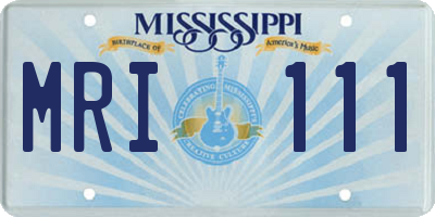 MS license plate MRI111