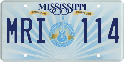 MS license plate MRI114
