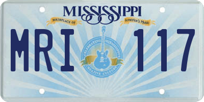 MS license plate MRI117