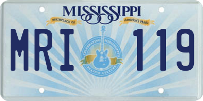 MS license plate MRI119