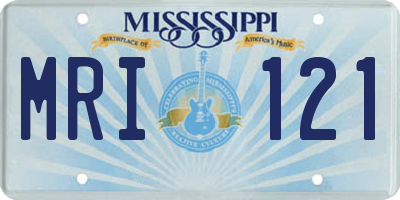 MS license plate MRI121