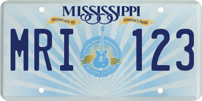 MS license plate MRI123