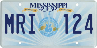 MS license plate MRI124