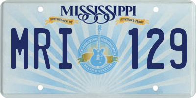 MS license plate MRI129