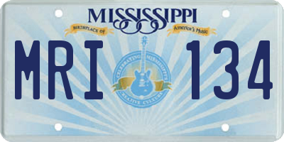 MS license plate MRI134