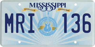 MS license plate MRI136