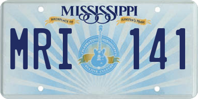 MS license plate MRI141