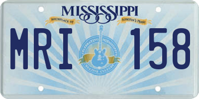 MS license plate MRI158