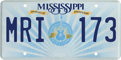 MS license plate MRI173