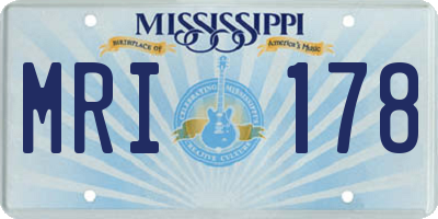 MS license plate MRI178
