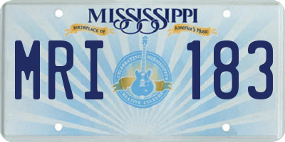 MS license plate MRI183