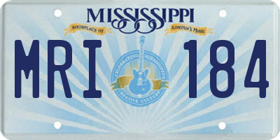 MS license plate MRI184