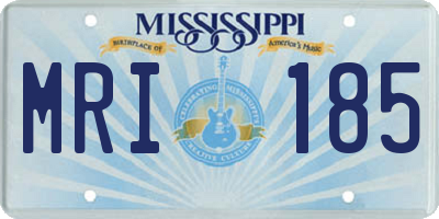MS license plate MRI185