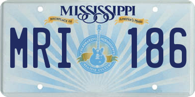 MS license plate MRI186