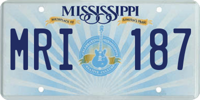 MS license plate MRI187