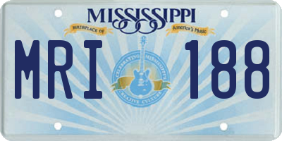 MS license plate MRI188