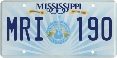 MS license plate MRI190