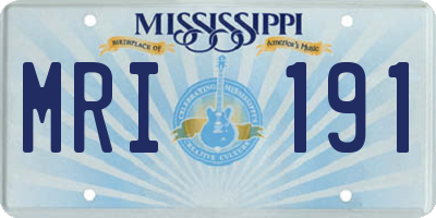 MS license plate MRI191